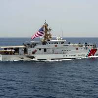 File photo: U.S. Coast Guard fast response cutter USCGC Clarence Sutphin Jr. (WPC 1147) transits the Strait of Hormuz in 2023. (Photo: Elliot Schaudt / U.S. Coast Guard)