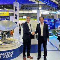 Left - Christophe Duret, Cobham Satcom and Right - Kong Xianglun, China TranTech