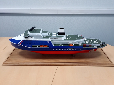 Model of the Leader series icebreaker (Image: Rosatom / CC BY-SA 4.0)